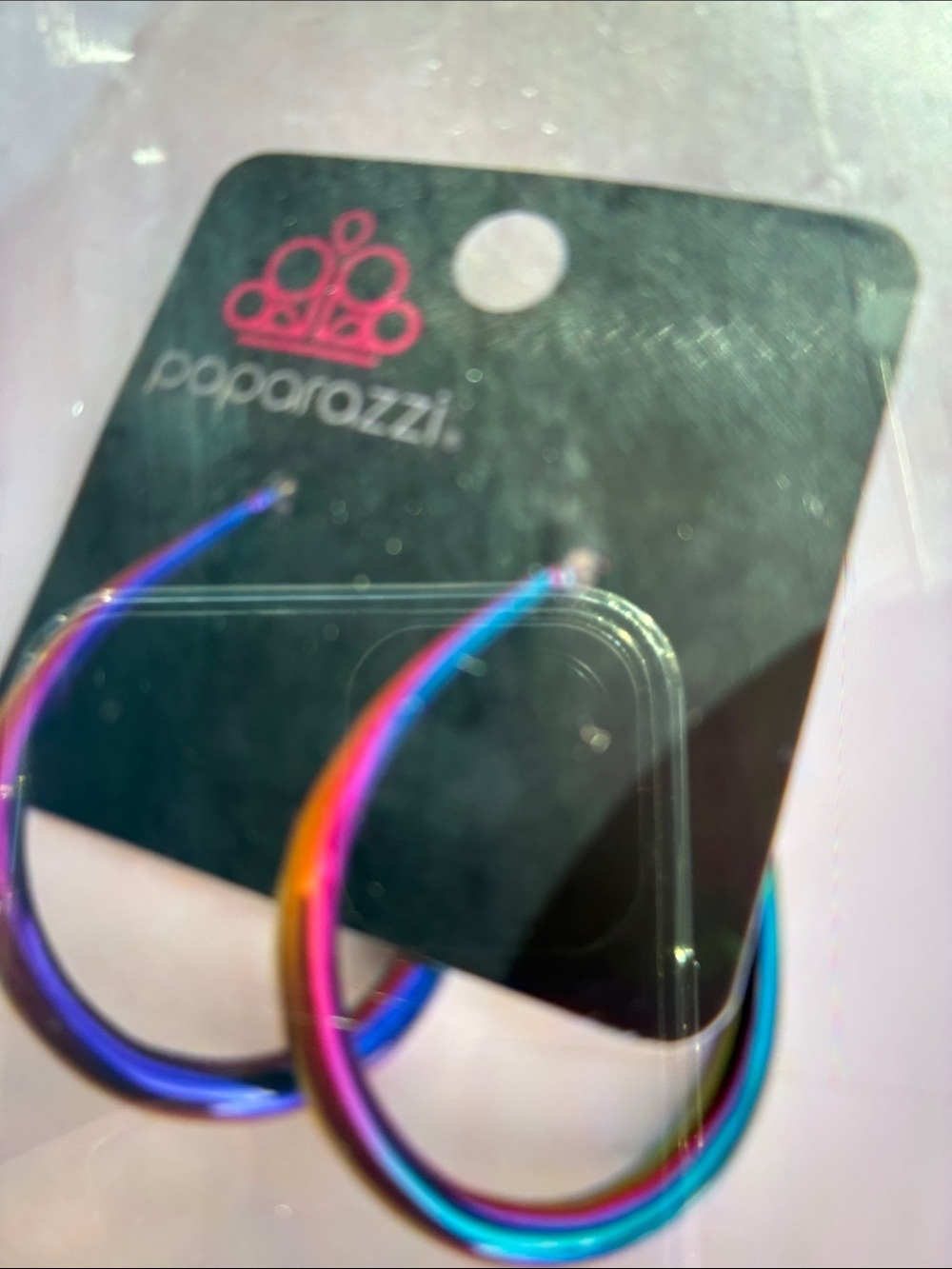 paparazzi Rainbow Iridescent Hoop Earrings